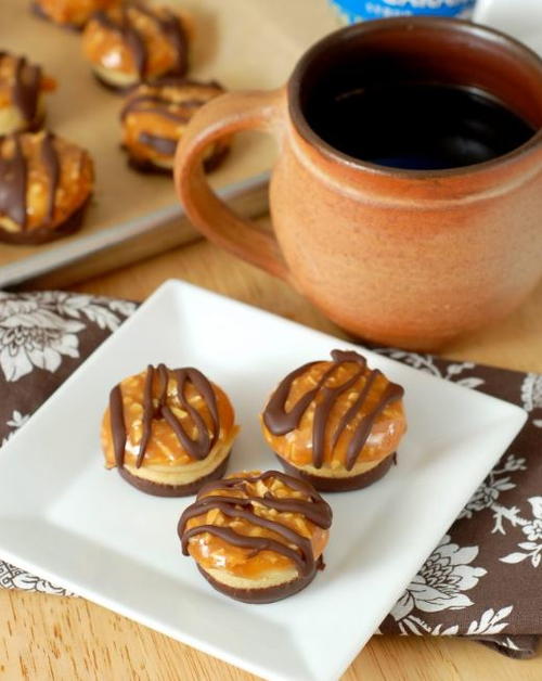 Girl Scout Samoas Baked Mini Donuts