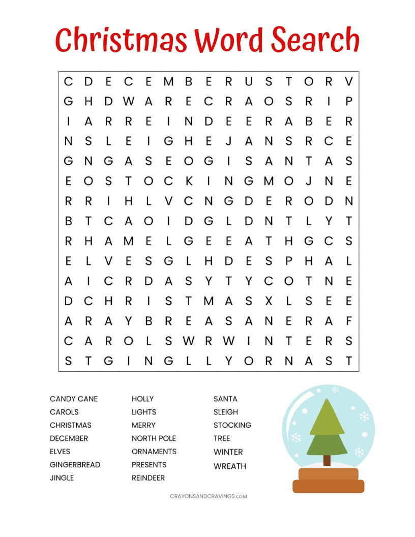 Christmas Word Search Printable AllFreeChristmasCrafts Christmas Word Search Printable AllFreeChristmasCrafts
