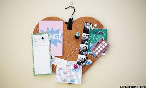 DIY Love Heart Cork Board