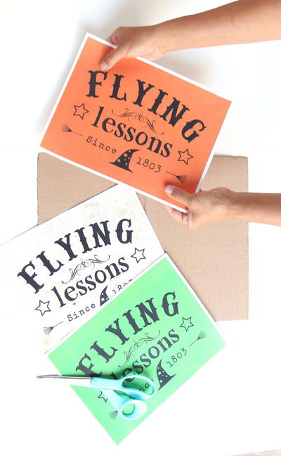 Flying Lessons Printable Halloween Sign