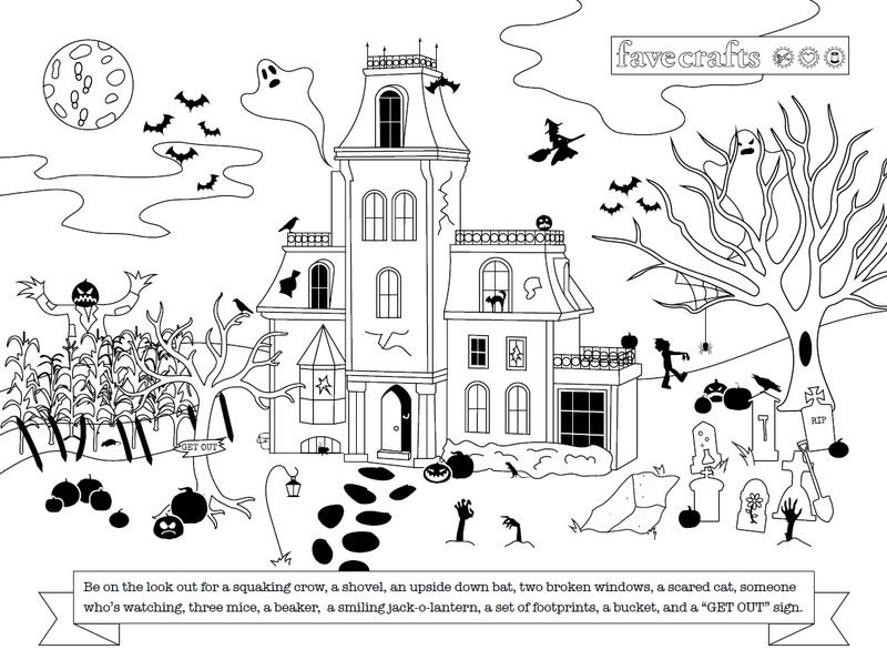 Halloween Free Printable Hidden Picture for Adults | FaveCrafts.com