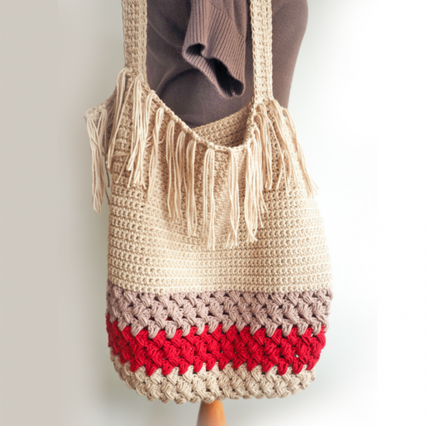 Small Fringed Tote Bag Pattern - Easy Weekend Project | So Sew Easy