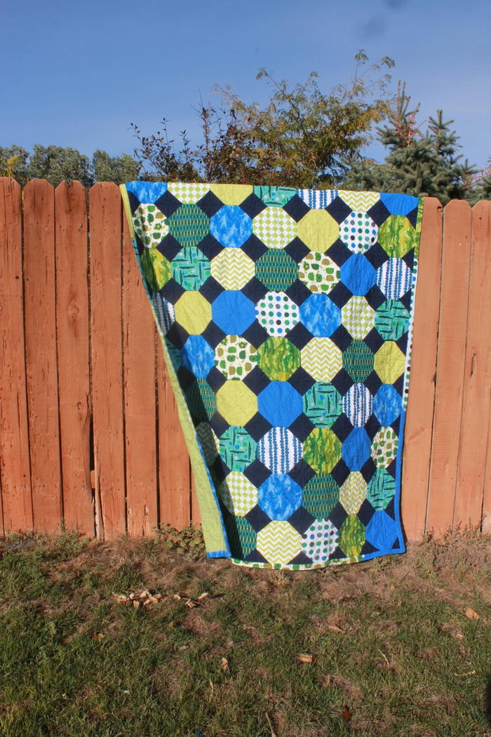 Colorful QAYG Snowball Quilt Block Tutorial