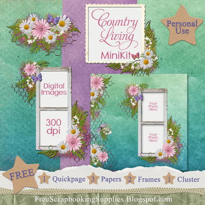 Country Living Digital Scrapbook Kit