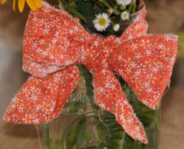 How to Tie a Fabric Bow on Mason Jar