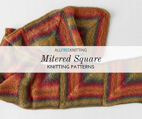 12 Mitered Square Knitting Patterns | AllFreeKnitting.com
