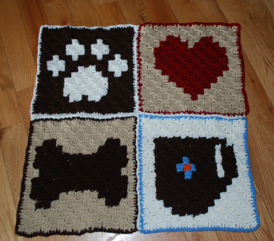 Crochet dog online blanket