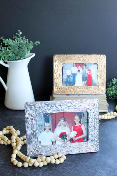 Metallic Picture Frames Hot Glue Craft