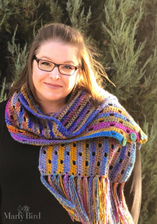 Super Simple Lucky Stripes Shawl | AllFreeCrochet.com