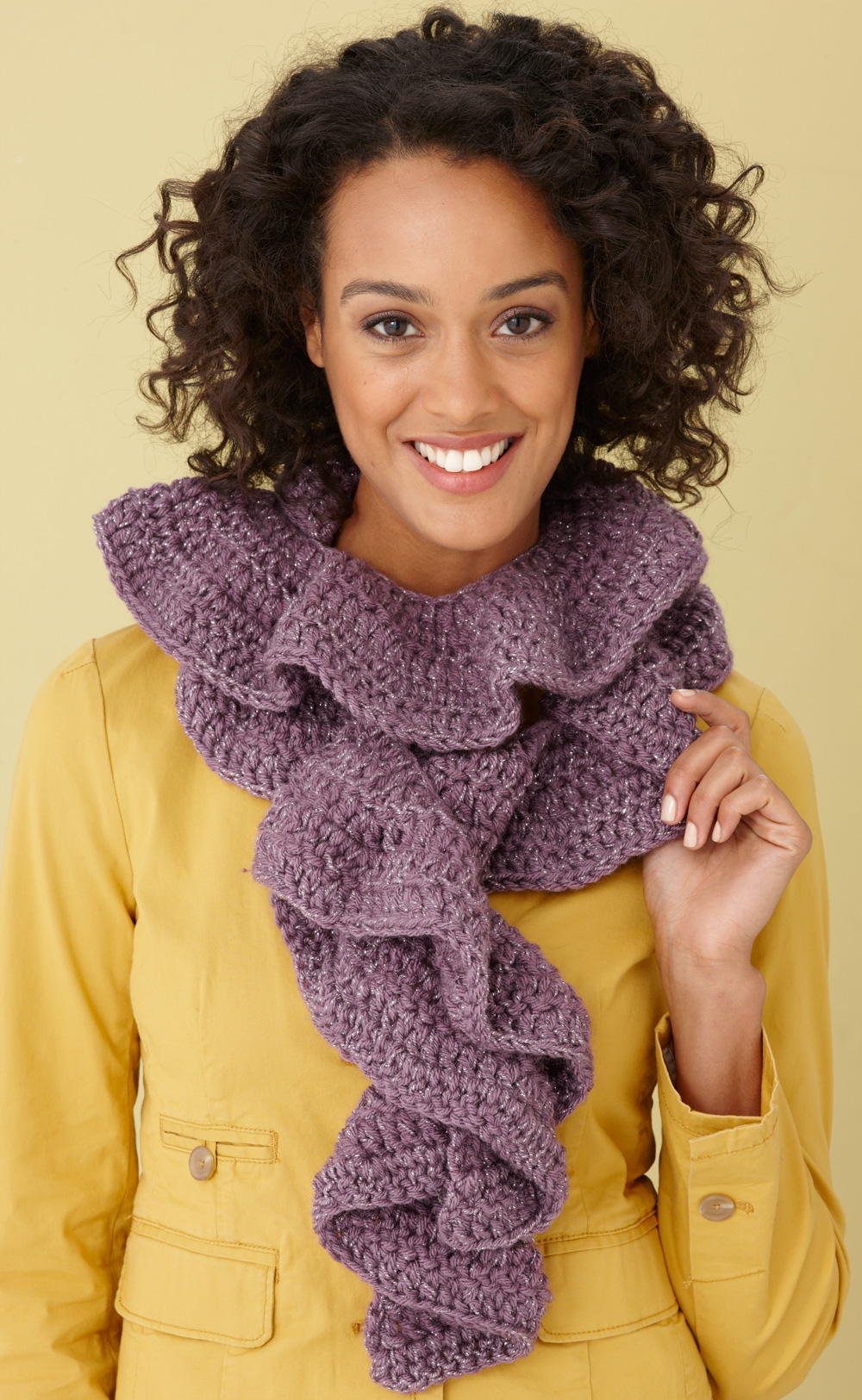 Glitter Ruffle Scarf | AllFreeCrochet.com Glitter Ruffle Scarf | AllFreeCrochet.com