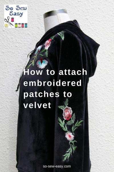 How To Make and Attach Embroidered Patches to Velvet