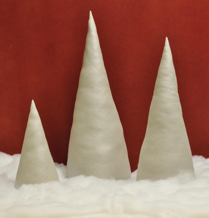 Faux Fur Tabletop Christmas Trees