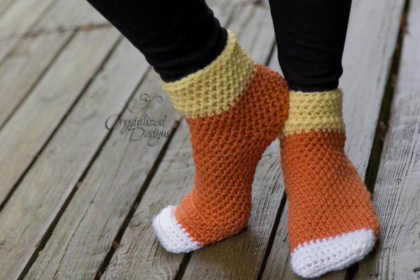 Candy Corn Socks Adult Sizes