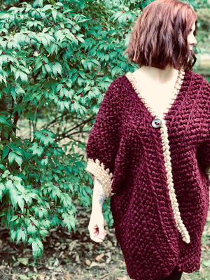 Crochet Sweater PATTERN Plus Sizes Women Pullover PDF Oversized Jumper Charts Poncho Cowl Collar Polar Star Small to 2X