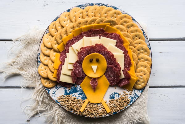 Thanksgiving Turkey Cheese Platter