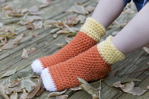 Candy Corn Socks Child Sizes