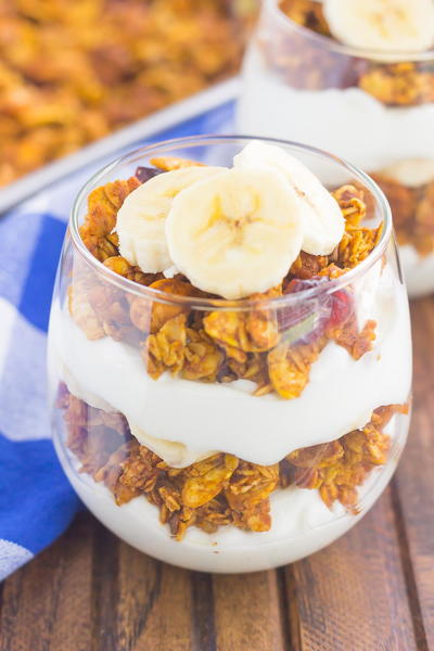 Pumpkin Banana Yogurt Parfait