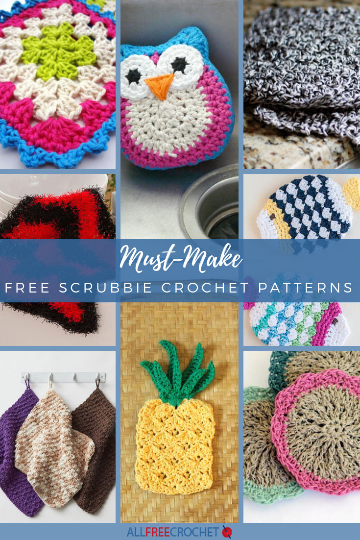 Double Crochet Dishcloth Pattern (+Matching Scrubby!) 