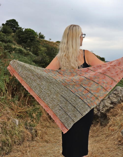 Space Fade Crochet Shawl