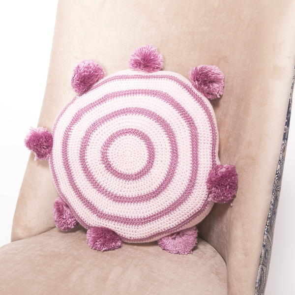 Pom Pom Cushion Crochet Pattern