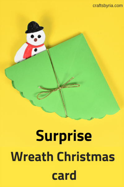 Surprise Wreath Christmas Card Idea