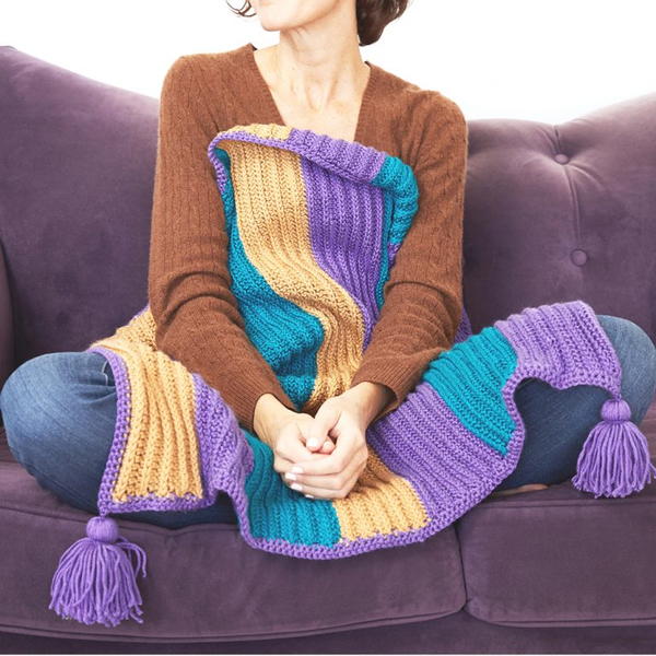 Bright Stripe Blanket Crochet Pattern