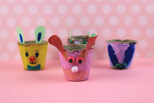 DIY Craft For Kids Cute Rabbit Planters