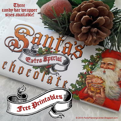 Printable Santa Christmas Candy Bar Wrapper 