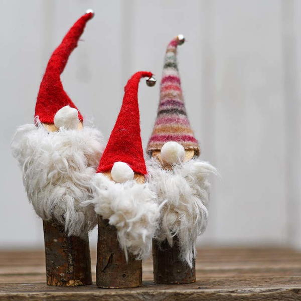 Recycled Norwegian Christmas Gnomes