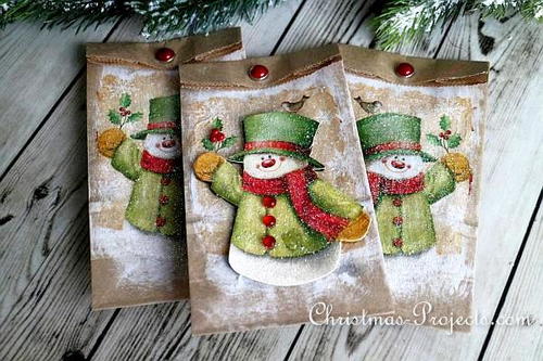Quick Snowman Gift Bags