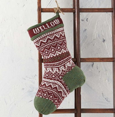 Vintage Christmas Stocking Knitting Pattern