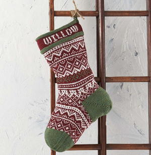 Vintage Christmas Stocking Knitting Pattern