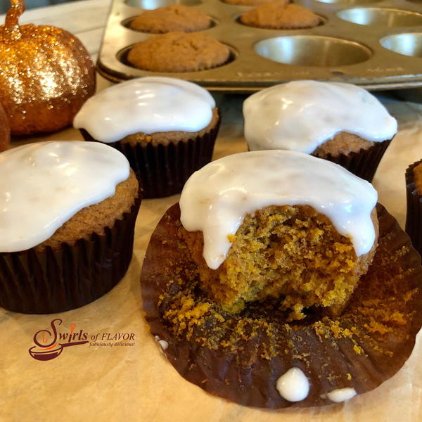 Glazed Pumpkin Spice Muffins