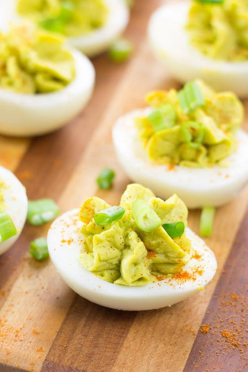Healthy Deviled Eggs (Avocado, Horseradish)