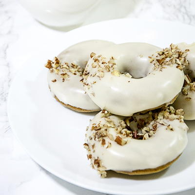 Maple Pecan Baked Donuts