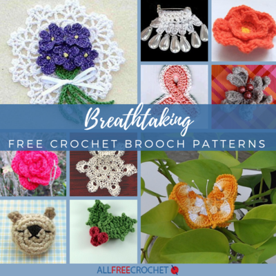 20+ Breathtaking Free Crochet Brooch Patterns