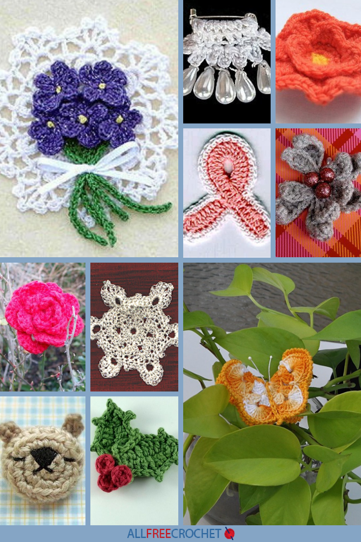 20 Breathtaking Free Crochet Brooch Patterns AllFreeCrochet