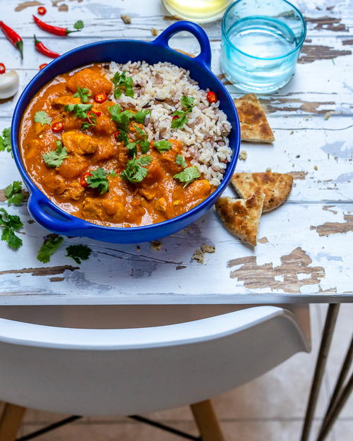 Pumpkin Chicken Curry With Coconut Milk