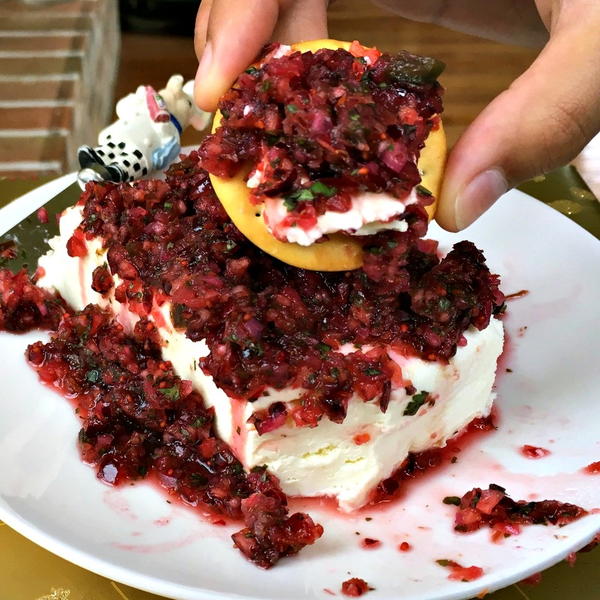 Five Minute Festive Cranberry Salsa