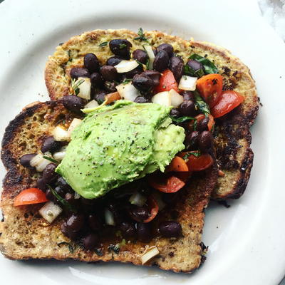 Vegetarian Brunch With Savory French Toast