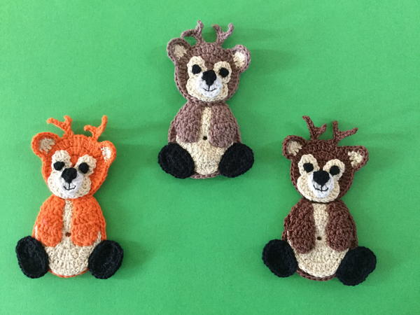 Crochet Deer Applique