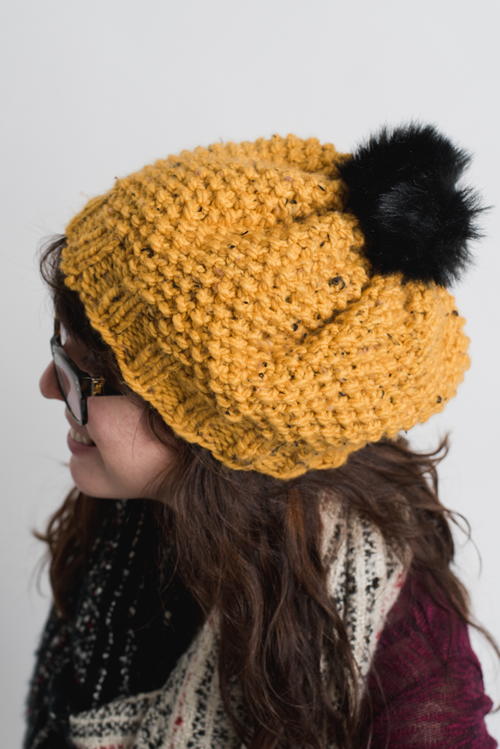 Black-Eyed Susan Knit Hat