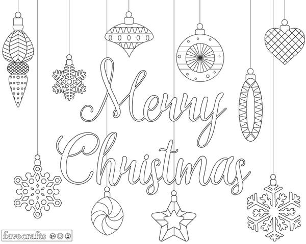 Elegant Ornaments Christmas Coloring Placemats