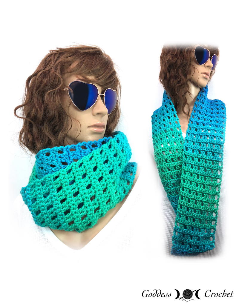 One Skein Infinity Scarf AllFreeCrochet com