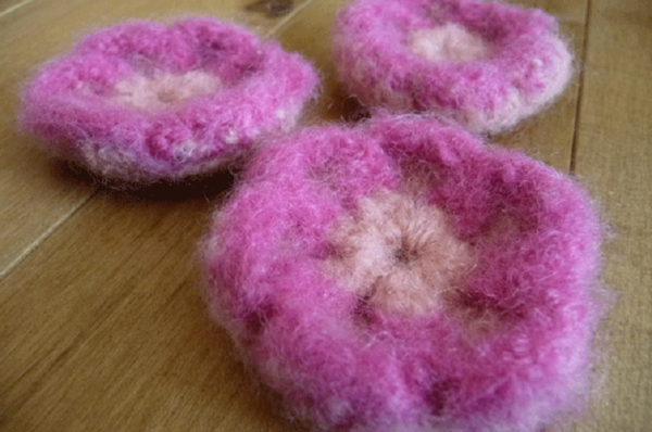 Cute As A Button Felted Flower