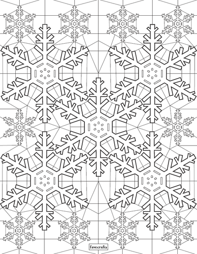 stained glass snowflake coloring page  favecrafts