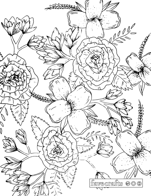 Flower coloring pages pdf
