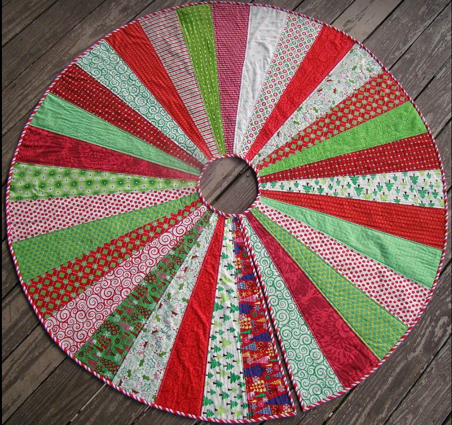 Giant Christmas Tree Skirt Quilt Pattern FaveQuilts giant-christmas-tree-skirt-quilt-pattern-favequilts