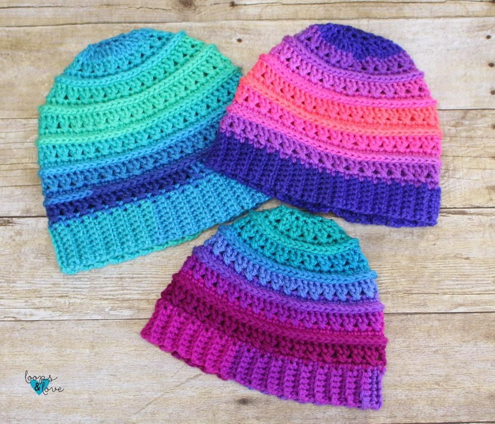 Cross Stitch Snowflake Beanie A Free Crochet Pattern - The Purple