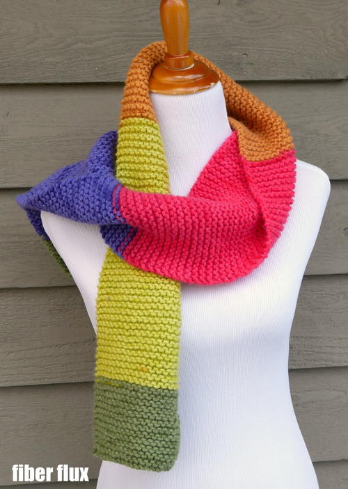 Beginner knitted scarf patterns